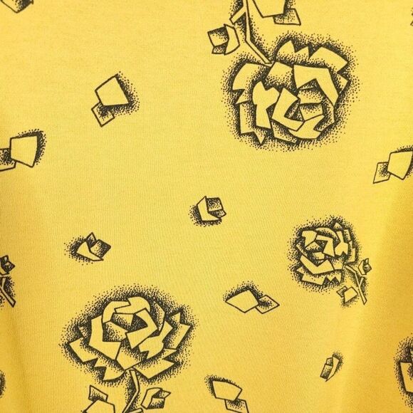 Womens Rose Sweatshirt Vintage 80s All Over Print Geometric Size Large - Picture 4 of 6